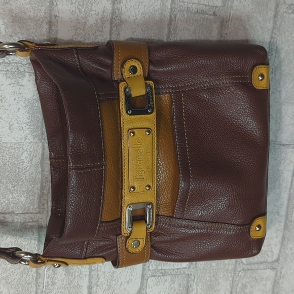 Tignanello Brown and Yellow Crossbody Bag - Picture 1 of 6